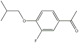 1-[3-fluoro-4-(2-methylpropoxy)phenyl]ethan-1-one Struktur