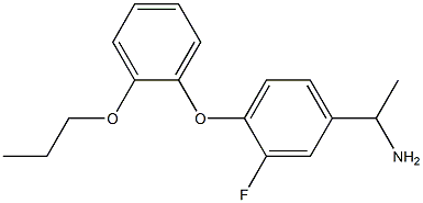 1-[3-fluoro-4-(2-propoxyphenoxy)phenyl]ethan-1-amine Struktur