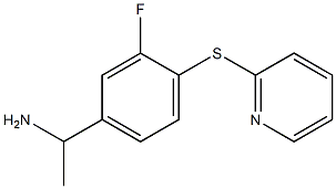 1-[3-fluoro-4-(pyridin-2-ylsulfanyl)phenyl]ethan-1-amine Struktur