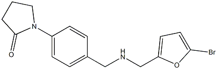 1-[4-({[(5-bromofuran-2-yl)methyl]amino}methyl)phenyl]pyrrolidin-2-one Struktur