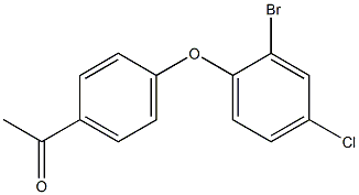 1-[4-(2-bromo-4-chlorophenoxy)phenyl]ethan-1-one Struktur