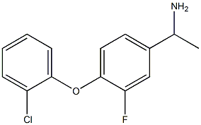 1-[4-(2-chlorophenoxy)-3-fluorophenyl]ethan-1-amine Struktur