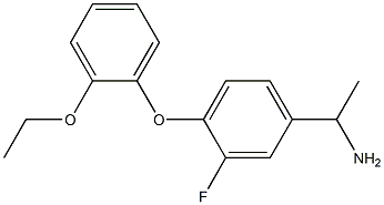 1-[4-(2-ethoxyphenoxy)-3-fluorophenyl]ethan-1-amine Struktur