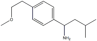 1-[4-(2-methoxyethyl)phenyl]-3-methylbutan-1-amine Struktur