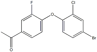 1-[4-(4-bromo-2-chlorophenoxy)-3-fluorophenyl]ethan-1-one Struktur