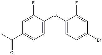 1-[4-(4-bromo-2-fluorophenoxy)-3-fluorophenyl]ethan-1-one Struktur