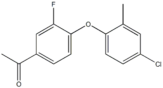 1-[4-(4-chloro-2-methylphenoxy)-3-fluorophenyl]ethan-1-one Struktur