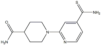 1-[4-(aminocarbonothioyl)pyridin-2-yl]piperidine-4-carboxamide Struktur