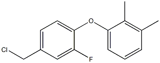 1-[4-(chloromethyl)-2-fluorophenoxy]-2,3-dimethylbenzene Struktur