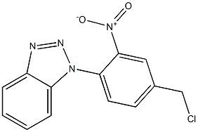 1-[4-(chloromethyl)-2-nitrophenyl]-1H-1,2,3-benzotriazole Struktur