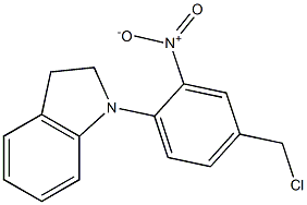 1-[4-(chloromethyl)-2-nitrophenyl]-2,3-dihydro-1H-indole Struktur