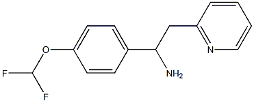 1-[4-(difluoromethoxy)phenyl]-2-(pyridin-2-yl)ethan-1-amine Struktur