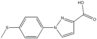 1-[4-(methylsulfanyl)phenyl]-1H-pyrazole-3-carboxylic acid Struktur