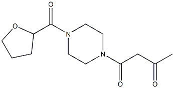 1-[4-(oxolan-2-ylcarbonyl)piperazin-1-yl]butane-1,3-dione Struktur