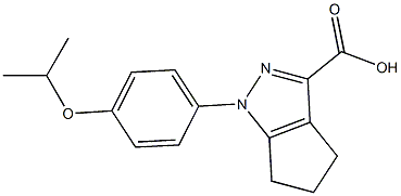 1-[4-(propan-2-yloxy)phenyl]-1H,4H,5H,6H-cyclopenta[c]pyrazole-3-carboxylic acid Struktur