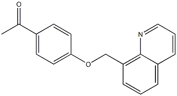 1-[4-(quinolin-8-ylmethoxy)phenyl]ethan-1-one Struktur