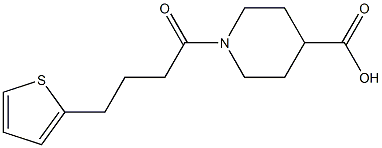 1-[4-(thiophen-2-yl)butanoyl]piperidine-4-carboxylic acid Struktur