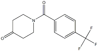 1-[4-(trifluoromethyl)benzoyl]piperidin-4-one Struktur