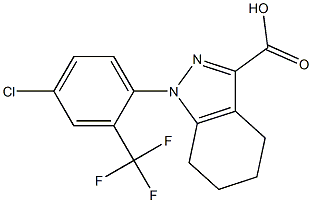 1-[4-chloro-2-(trifluoromethyl)phenyl]-4,5,6,7-tetrahydro-1H-indazole-3-carboxylic acid Struktur