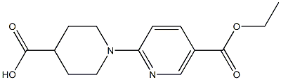 1-[5-(ethoxycarbonyl)pyridin-2-yl]piperidine-4-carboxylic acid Struktur