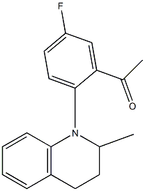 1-[5-fluoro-2-(2-methyl-1,2,3,4-tetrahydroquinolin-1-yl)phenyl]ethan-1-one Struktur