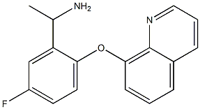 1-[5-fluoro-2-(quinolin-8-yloxy)phenyl]ethan-1-amine Struktur