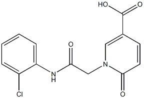 1-{[(2-chlorophenyl)carbamoyl]methyl}-6-oxo-1,6-dihydropyridine-3-carboxylic acid Struktur