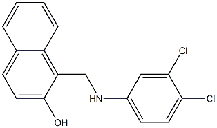 1-{[(3,4-dichlorophenyl)amino]methyl}naphthalen-2-ol Struktur