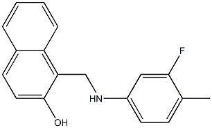 1-{[(3-fluoro-4-methylphenyl)amino]methyl}naphthalen-2-ol Struktur