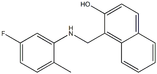 1-{[(5-fluoro-2-methylphenyl)amino]methyl}naphthalen-2-ol Struktur