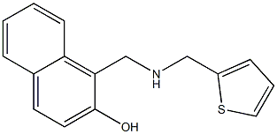 1-{[(thiophen-2-ylmethyl)amino]methyl}naphthalen-2-ol Struktur