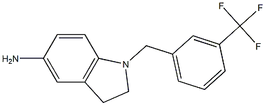 1-{[3-(trifluoromethyl)phenyl]methyl}-2,3-dihydro-1H-indol-5-amine Struktur