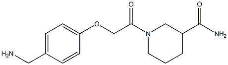 1-{[4-(aminomethyl)phenoxy]acetyl}piperidine-3-carboxamide Struktur