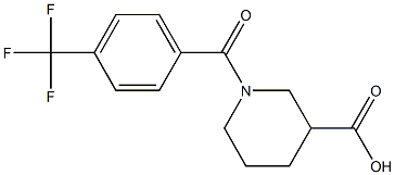 1-{[4-(trifluoromethyl)phenyl]carbonyl}piperidine-3-carboxylic acid Struktur