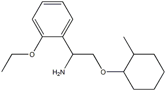 1-{1-amino-2-[(2-methylcyclohexyl)oxy]ethyl}-2-ethoxybenzene Struktur