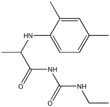 1-{2-[(2,4-dimethylphenyl)amino]propanoyl}-3-ethylurea Struktur