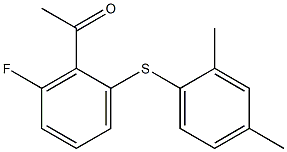 1-{2-[(2,4-dimethylphenyl)sulfanyl]-6-fluorophenyl}ethan-1-one Struktur