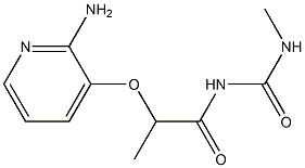 1-{2-[(2-aminopyridin-3-yl)oxy]propanoyl}-3-methylurea Struktur