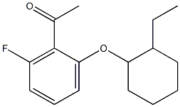 1-{2-[(2-ethylcyclohexyl)oxy]-6-fluorophenyl}ethan-1-one Struktur