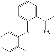 1-{2-[(2-fluorophenyl)sulfanyl]phenyl}ethan-1-amine Struktur