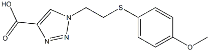 1-{2-[(4-methoxyphenyl)sulfanyl]ethyl}-1H-1,2,3-triazole-4-carboxylic acid Struktur