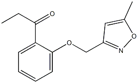 1-{2-[(5-methyl-1,2-oxazol-3-yl)methoxy]phenyl}propan-1-one Struktur