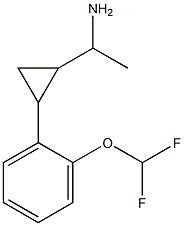 1-{2-[2-(difluoromethoxy)phenyl]cyclopropyl}ethan-1-amine Struktur