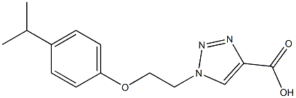 1-{2-[4-(propan-2-yl)phenoxy]ethyl}-1H-1,2,3-triazole-4-carboxylic acid Struktur