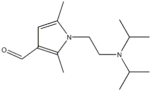 1-{2-[bis(propan-2-yl)amino]ethyl}-2,5-dimethyl-1H-pyrrole-3-carbaldehyde Struktur