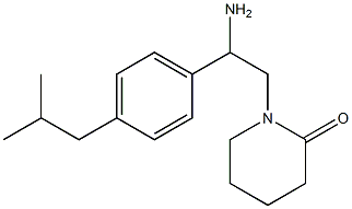 1-{2-amino-2-[4-(2-methylpropyl)phenyl]ethyl}piperidin-2-one Struktur