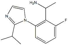 1-{2-fluoro-6-[2-(propan-2-yl)-1H-imidazol-1-yl]phenyl}ethan-1-amine Struktur