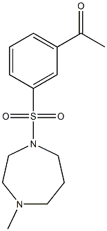 1-{3-[(4-methyl-1,4-diazepane-1-)sulfonyl]phenyl}ethan-1-one Struktur