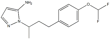 1-{3-[4-(difluoromethoxy)phenyl]-1-methylpropyl}-1H-pyrazol-5-amine Struktur