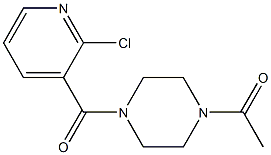 1-{4-[(2-chloropyridin-3-yl)carbonyl]piperazin-1-yl}ethan-1-one Struktur